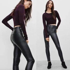 Wilfred Free Black Vegan Leather Adrienne Pant NWT - Size 0